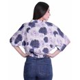 thumbnail image 4 of Moomaya Hauts Cache-Cœur pour Femmes Imprimés Taille Élastique Manches Boxy Blouse Cache-Cœur Décontractée, 4 of 4