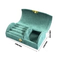 thumbnail image 3 of Btomtd Bead Velvet Travel Portable Arched Small Jewelry Box Jewelry Storage Box Fashion Jewelry Packaging Box, Mint Green, 3 of 6