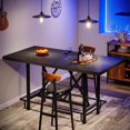 thumbnail image 1 of Fnova 35.4" Tall Dining Table, Rectangular Counter Height Kitchen Table with Metal Footrest for 6 People, 1 of 15
