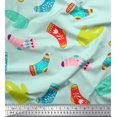 thumbnail image 1 of Soimoi Blue Poly Georgette Fabric Semi Circle Geometric Print Fabric by Yard 42 Inch Wide, 1 of 5