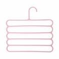 thumbnail image 2 of Oleegame 2PC Spoon And Lid Rest Color Non Slip Multi Layer Trouser Rack Multifunctional Wardrobe 5 Layer Hanging Pants Hanger Scarf Rack Silk Scarf Tie Hanger Pink, 2 of 3