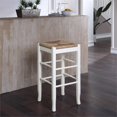 thumbnail image 2 of Boraam Square Rush Bar Stool in Cream, 2 of 5