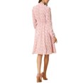 thumbnail image 3 of INSPIRE CHIC Robe Midi Ceinturée à Imprimé Floral Vintage en Mousseline à Manches Longues à Col Noué pour Femme TP Roses, 3 of 6