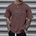 thumbnail image 2 of LUOGENLI T-shirts pour Homme pour Hommes T-Shirt à Imprimé Floral à Manches Courtes à Col Rond pour Tenue Décontractée T-shirts pour Hommes T-shirts Graphiques T-shirts Amusants Vêtements d'Été pour Hommes T-shirts Amusants pour Hommes T-shirts Graphiques Saint-Valentin Café m, 2 of 4