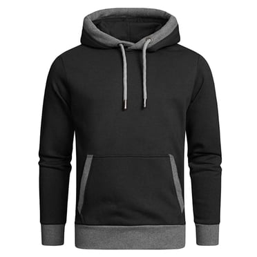 RKSTN Hoodies for Men Fall Fashion Soft Sweatshirt Solid Sweater Slim Long Sleeve Lapel Button Pullover Casual Sports Top Sweater Mens Sweatshirt