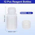 thumbnail image 2 of Unique Bargains 12 Pcs Bouteilles de Réactif 10 ml, Bouteilles Rondes à Grand Ouverture en PP avec Bouchon à Vis Blanc, 2 of 6