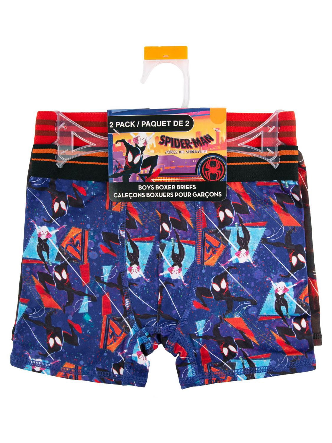 Spider-Verse Boys Athletic Boxer Brief, 2-Pack, 4-10