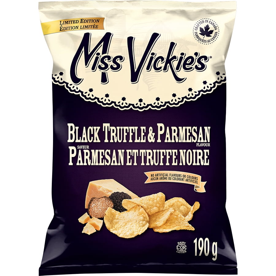 Miss Vickie’s croustilles cuites à la marmite saveur Truffe noire et parmesan