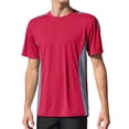 thumbnail image 1 of Charmo Mens UPF 50+ Swim Shirts Quick Dry Short Sleeve Swimsuit Tops Sun Protection Running Sufring Rash Guards, 1 of 9