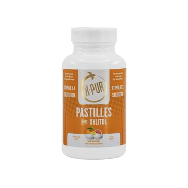 X-PUR Xylitol Haleine Sèche Menthe, Saveur de Fruits, IB Préféré, 400 Pastilles, 0,51 lb, Adultes, Traitement de la Mauvaise Haleine