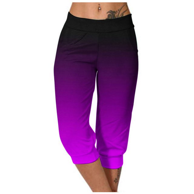Yuyuzo Womens Capri Pants High Waisted Drawstring Sweatpants Running Gym Cropped Trousers with Pockets