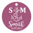thumbnail image 1 of 100 Pcs Initiale Personnalisée avec Ancre Cadeau de Faveur de Mariage Papier Tags Fait sur Mesure Rond Hang Tags, 1 of 1