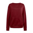 thumbnail image 2 of Pulls à Manches Longues pour Femmes Blouses à Manches Longues Mode Féminine Solide Ample Col Rond Blouse à Manches Longues avec Poche Pull Blouses à Manches Longues pour Femmes Hauts à Manches Longues, 2 of 4