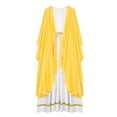 thumbnail image 4 of Robe Romaine pour Filles Grecques Enfants, Toge de la Grèce Antique, Robe de Rome, Princesse, Noblesse, Cosplay, Déguisement, Jaune, 8, 4 of 5