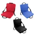 thumbnail image 2 of Foldable Cushion with Back Support Indoor Outdoor Camping Tools Multi-Colors Polyester Canoe Seat Boating Hiking Lawns Stadium Blue, 2 of 6