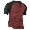 thumbnail image 4 of Mens Basketball Shirts Summer Breathable Henley Shirts Color Blocked Loose Fit Athletic Top Button Up Basic T-Shirts ,S-3XL, 4 of 7