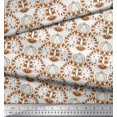 thumbnail image 2 of Soimoi Poly Georgette Tissu Imprimé Artistique Floral, Poisson et Cerf par la Cour 42 Pouces de Large, 2 of 3
