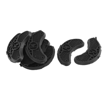 Unique Bargains 5 Paires de Coussinets de Réparation de Chaussures en Caoutchouc Antidérapants Protecteur de Semelle Noir