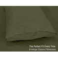 thumbnail image 4 of RUVANTI 4 Pcs Cotton Sheets - 100% Natural Cotton Soft, Lightweight & Breathable Crispy Percale Bed Sheets, Twin Sheets Set 16" Deep Pockets, Winter Moss, 4 of 9