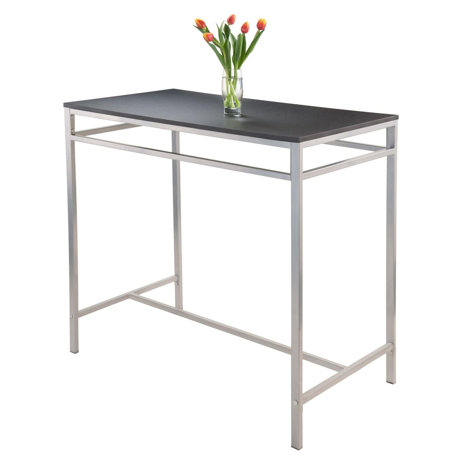 Table haute Hanley 3 pièces avec 2 tabourets à dossier haut de Winsome - 93336