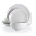 thumbnail image 2 of Elama Ensemble de Vaisselle en Porcelaine Blanche 18 Pcs Luna, 2 of 4