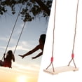 thumbnail image 4 of Durability Swing, Wood Swing, Metal Adjusting Buckle For Children Home Adults Gift Large, 4 of 8