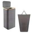 thumbnail image 4 of Clothes Hamper Large Laundry Basket Foldable Inner Bag Tall Portable Storage Basket Bins Laundry Hamper for Living Room Dorm Gray, 4 of 8