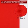 thumbnail image 4 of Unique Bargains 14 Count Cross Stitch Cloth 20 by 28 Inch Embroidery Fabric, Red, 4 of 6