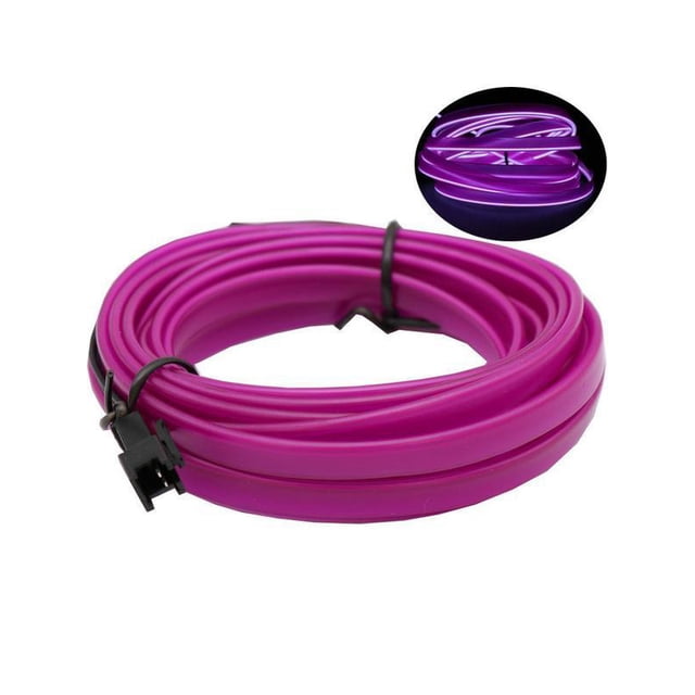 EL 12V LED Car Glow Wire Neon Lights for Car Interior Exterior Cold Wire LED Lights DIY Decorative Atmosphere Strip Lights