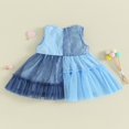 thumbnail image 4 of Robes en Tulle de Couleur Contrastée Sans Manches d'Été pour Filles, 4 of 8