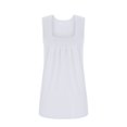 thumbnail image 4 of Timegard Camisoles pour Femmes à Encolure Carrée Plissée Sans Manches Confortables Chic Décontracté Tunique Haut Chemise Blouse, 4 of 7