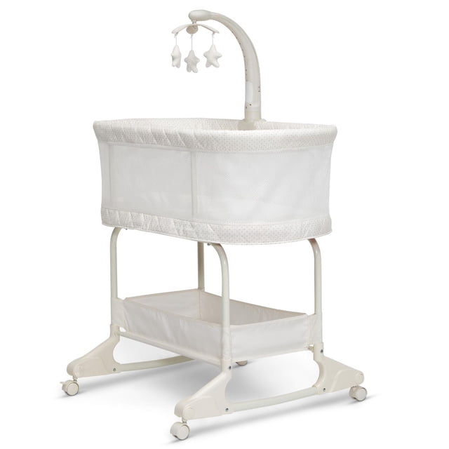 Delta Children SleepCool Rocking Bassinet with Airflow Mesh, Sunset