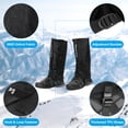 thumbnail image 4 of Unique Bargains Leg Gaiters, Waterproof Shoe Covers Adjustable Snow Boot Gaiter, Black, XL, 4 of 6
