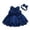 Dark Blue, variant on FYEGRE Girls Pageant Lace Dresses Baby Birthday Party Embroidery Dress with Headwear Dark Blue 18-24 Months