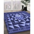 thumbnail image 3 of Ahgly Company Machine Washable Indoor Rectangle Transitional Light Slate Blue Area Rugs, 4' x 6', 3 of 7