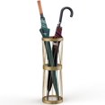 thumbnail image 1 of Mango Steam Pluvian Soakstone Simple Metal Umbrella Holder For Living Room or Entryway, Tall Gold, 1 of 2