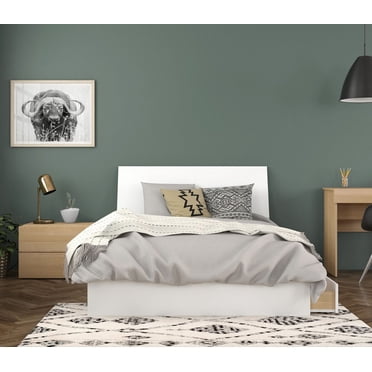 Nexera ensemble de chambre à coucher 3 pièces Aruba, Érable Naturel et Blanc