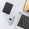 thumbnail image 1 of Chmadoxn Mini Type-c Hub Extensions, 4 Port USB , Type-c Adapter Station, Slim Portable Data Hub, Type-c Splitter Aluminum Expansion dock, 1 of 8