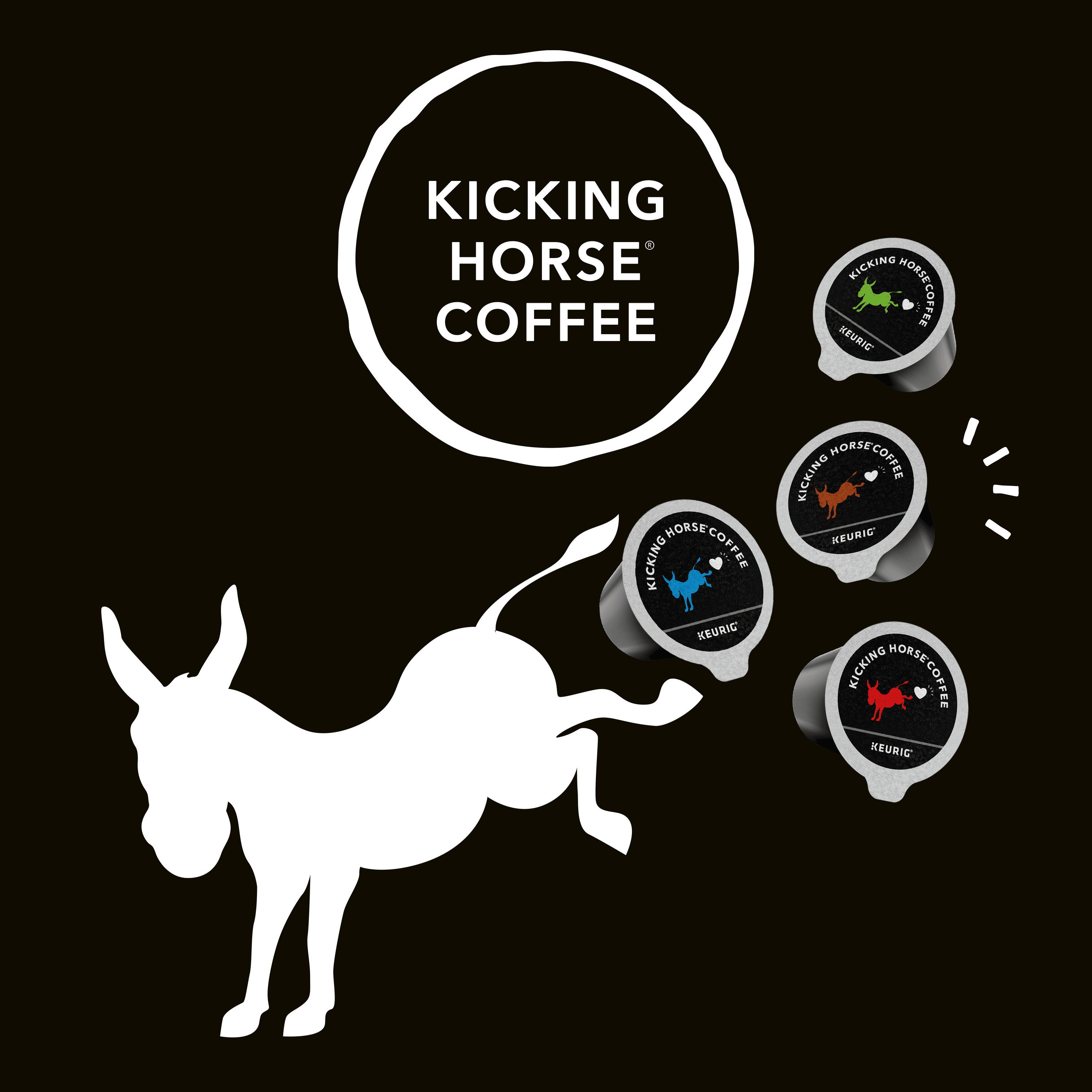 Capsules de café Kicking Horse Grizzly Claw, torréfaction foncée, format K-Cup