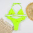 thumbnail image 4 of Women's Triangle String Bikini Set Sexy Tie Back Two Piece Swimsuit Cute Spaghetti Strap Bathing Suit, 4 of 6