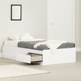 thumbnail image 1 of South Shore Vito Twin Mate's Platform Storage Bed with 3 Drawers, in Pure White, 1 of 12