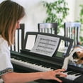 thumbnail image 4 of Support de Musique Compatible avec de Nombreux Modèles de Clavier de Musique, Support de Clavier Partitions avec 4 Pinces Musicales, 4 of 6