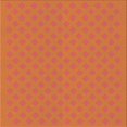 thumbnail image 1 of Ahgly Tapis de Zone Carré Transitionnel Néon Orange Lavable en Machine, 6 Pieds Carré, 1 of 7