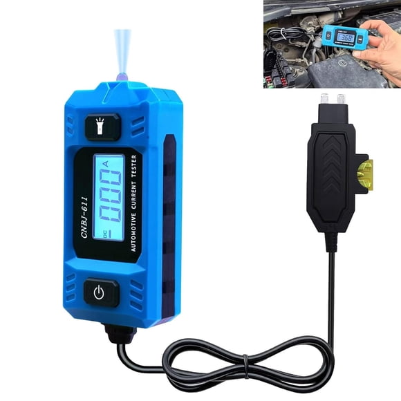 CaiYueKe Automotive Circuit Tester Probe, 20A 48V Relay Fuse Blade Checker, Blue Backlit LCD Digital Multimeter, Non Contact Voltage Detector with Flashlight for Car Truck Electrical Diagnostics