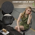 thumbnail image 4 of HOMCOM Tabourets de Bar, Ensemble de 2, Tabourets de Comptoir Pivotants Modernes, Noir, 4 of 10