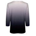 thumbnail image 4 of Yuyuzo Womens 3/4 Sleeve Tops Basic Button Crew Neck Solid Color Loose Fitted Tunics Tee Blouses, 4 of 5