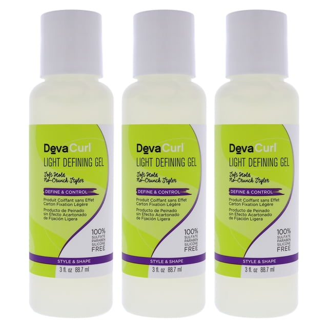 DevaCurl Gel Définissant pour la Lumière par DevaCurl pour Unisexe - Gel 3 oz - Lot de 3