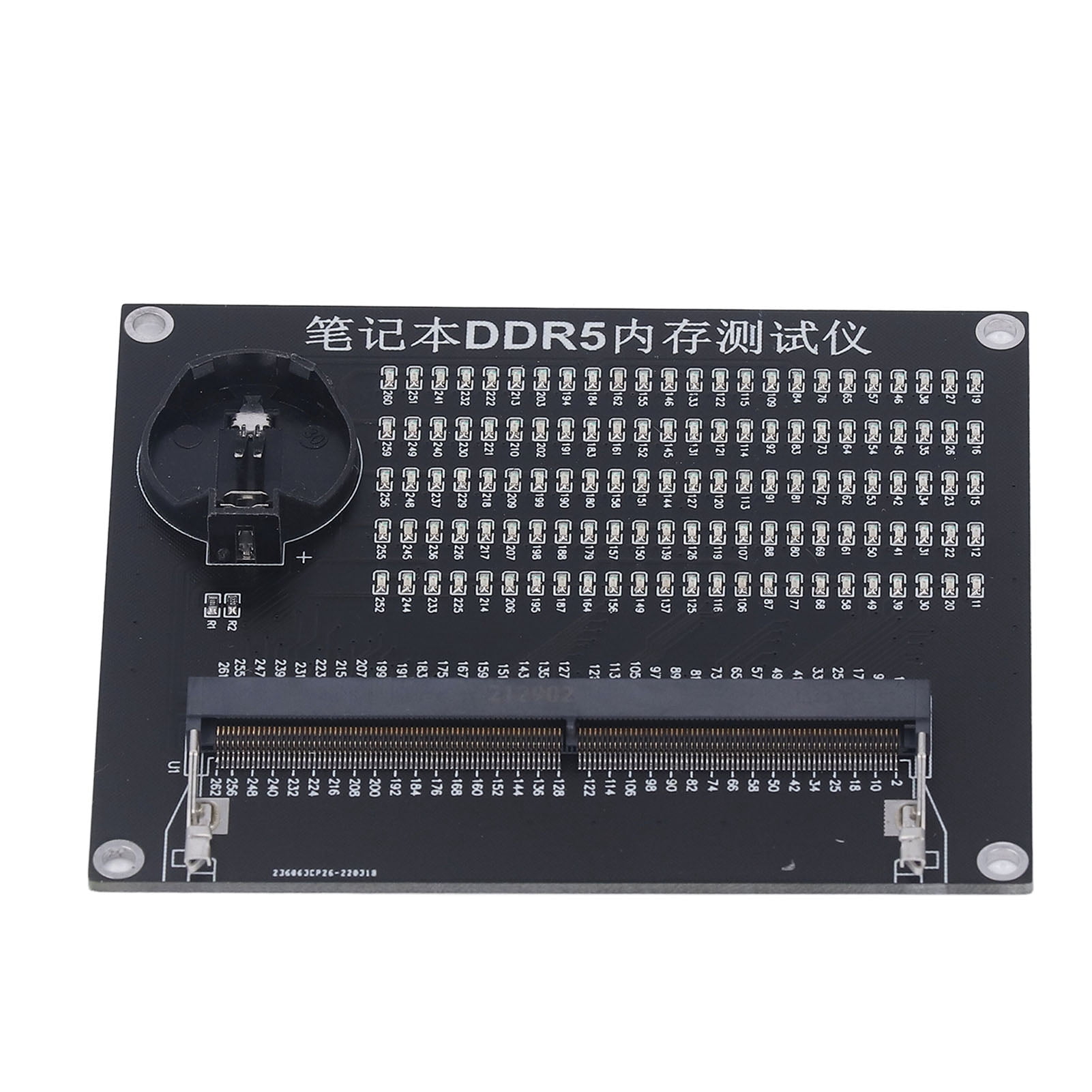 Carte de Test de Mémoire pour Ordinateur Portable, Carte Testeur de Carte Mère Format Compact avec Moins d'Interférences et Lumière LED pour Réparation d'Ordinateur DDR3,DDR4,DDR5