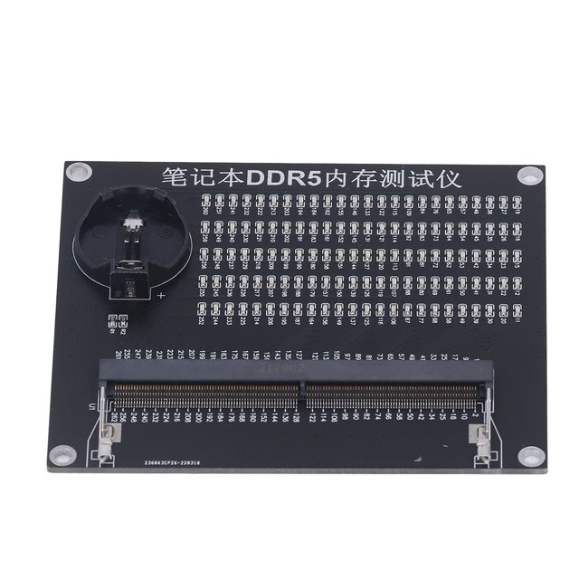 Carte de Test de Mémoire pour Ordinateur Portable, Carte Testeur de Carte Mère Format Compact avec Moins d'Interférences et Lumière LED pour Réparation d'Ordinateur DDR3,DDR4,DDR5