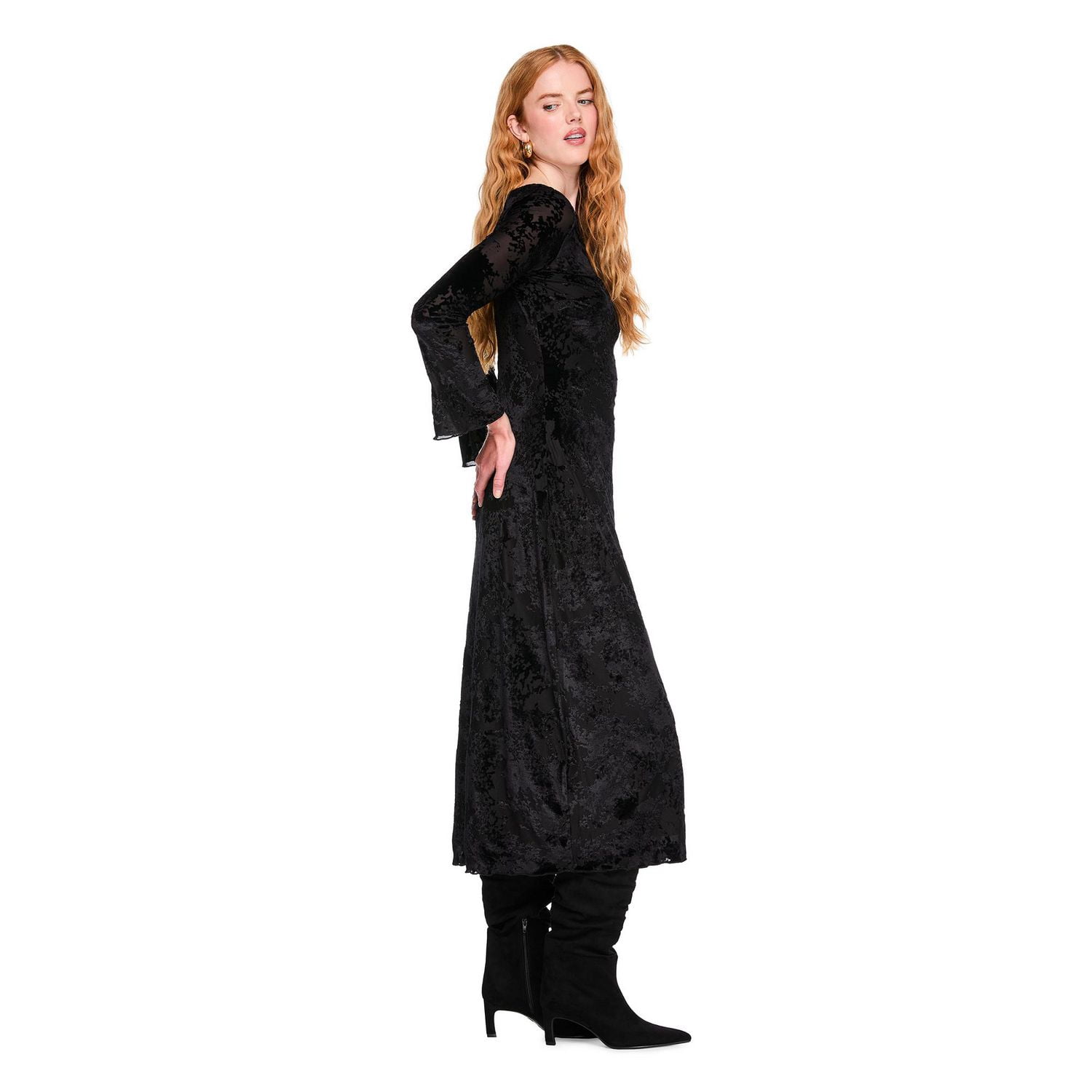 George Women's Burnout Velvet Maxi Dress